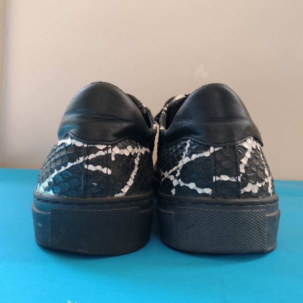 Axel Arigato Black Python Embossed Leather Clean … - image 3